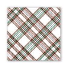 Michel Design Cocktail Vintage Plaid Napkins