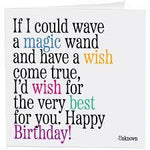 D339 Quotable Cards Magic Wand Birthday Card
