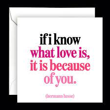 D121 Quotable Cards I Know what Love is Because of You