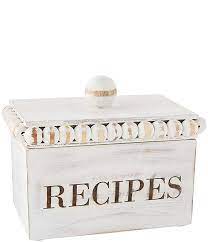 
            
                Load image into Gallery viewer, 40500002 Mud Pie White Beaded Recipe Box
            
        