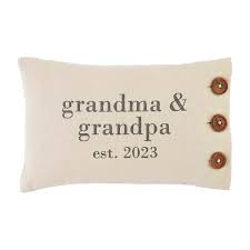 Mud Pie Grandparents Est. 2023 Pillow 41600842
