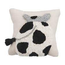 
            
                Load image into Gallery viewer, Mud Pie Cow Mini Farm Hook Pillow 41600647C
            
        