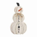 MudPie Pumpkin Snowman Reverse Plaque