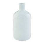 Mud Pie White Small Glass Bottleneck Vase 47700228S