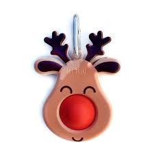 Christmas Reindeer Pop Fidget Keychain