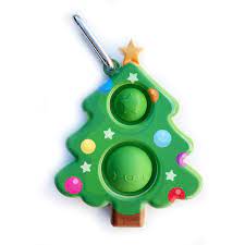 Christmas Tree Pop Fidget Keychain