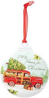 Home for Christmas Metal Ornament 67388