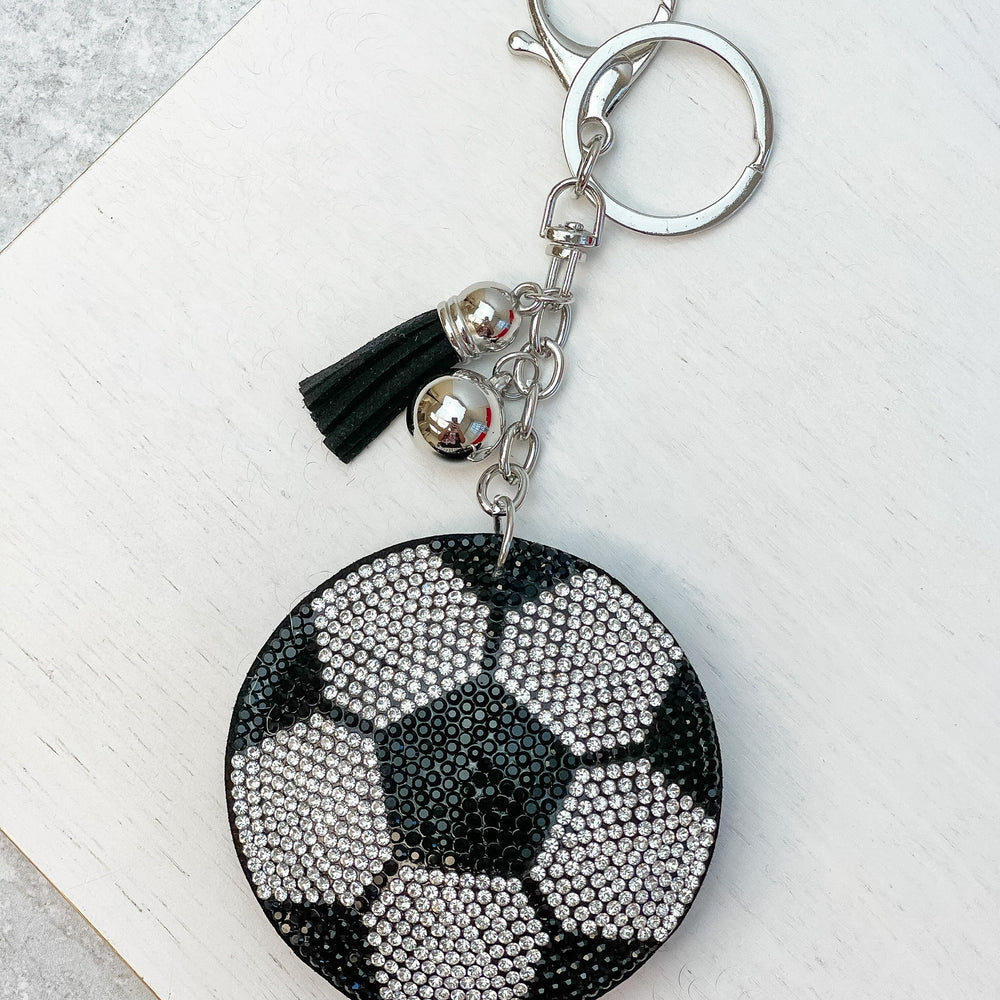 Sparkle Soccer Ball Key Chain