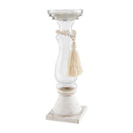 Small Glass Wood Bead Candlestick *PICK UP ONLY* 40960047S