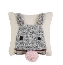 Mud Pie Bunny Face Mini Hook Pillow
