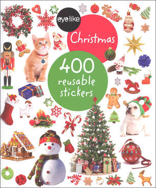 400 Reusable Christmas Stickers in Book