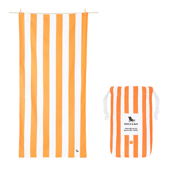 Dock & Bay Large Quick-Dry Towel-Ipanema Orange
