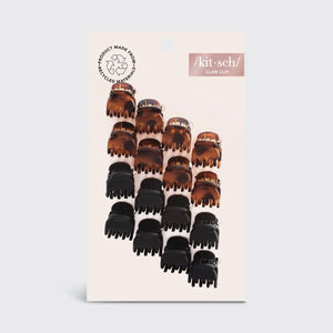 Kitsch Recycled Plastic Mini Classic Claw Clips 16pc