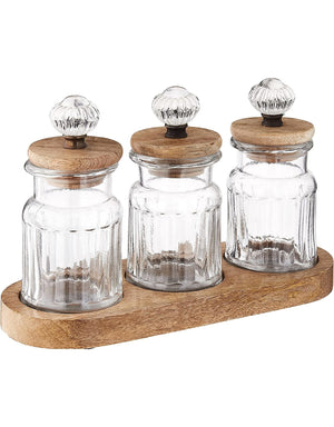 
            
                Load image into Gallery viewer, Mud Pie Knob Glass Jar Set 40970008 *PICK UP ONLY*
            
        