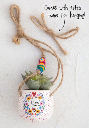 tiny hanging succulents Natural Life Mini Hanging Faux Succulents – Urban Farmhouse