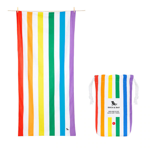 Dock & Bay Large Quick-Dry Towel-Rainbow Skies