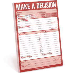 Knock Knock Make a Decision Notepad – Urban Farmhouse