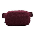 Faux Fur Belt Bag Wine